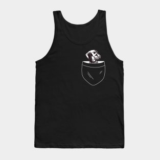 Rough Haired Dachshund Dachshund Breast Pocket Tank Top